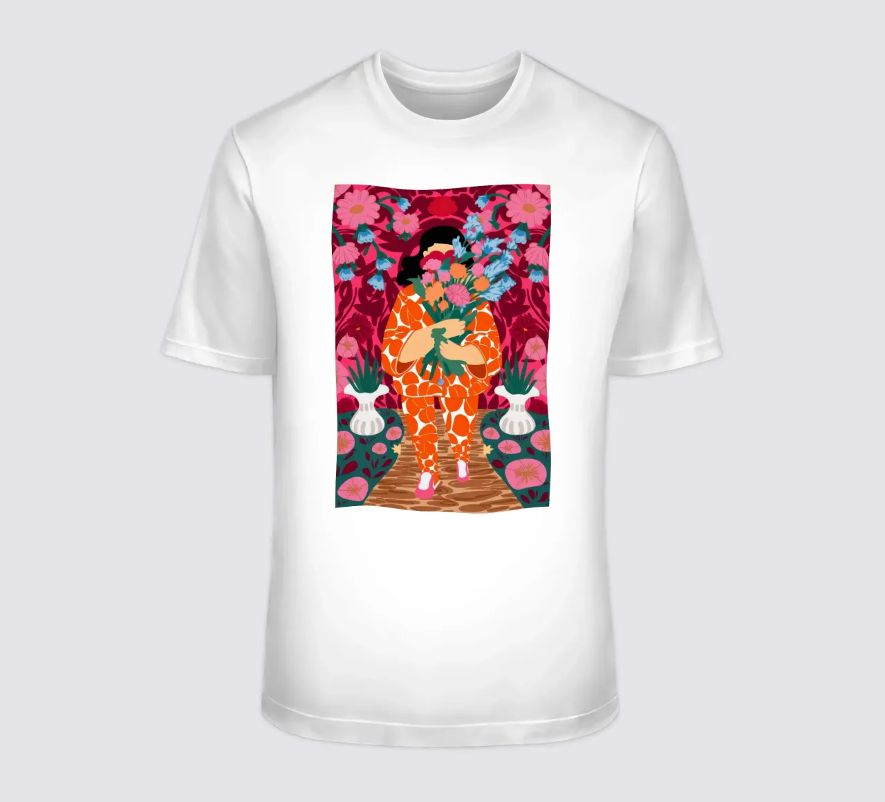 Jungle Pattern Fusion T-Shirt von Bara Suara