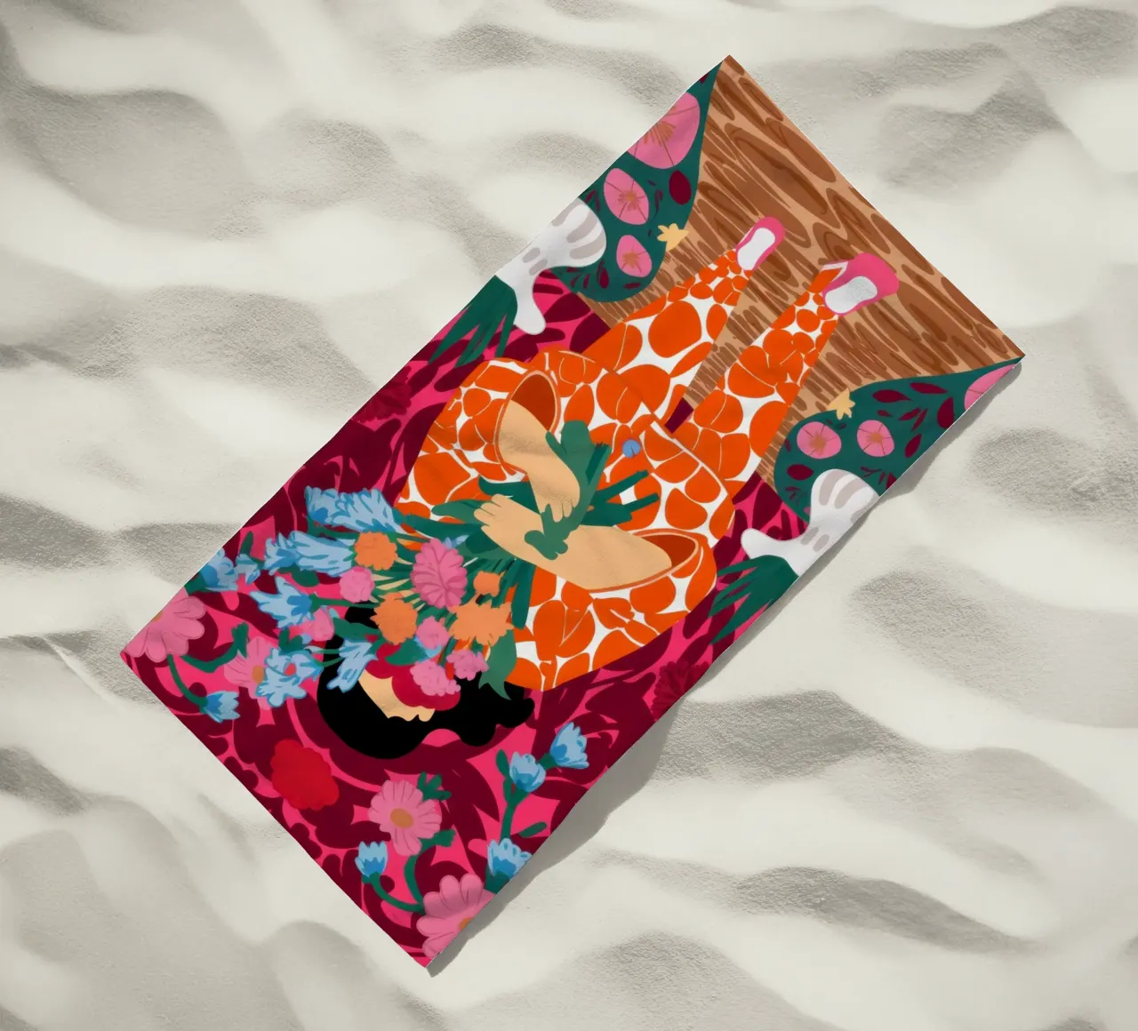 Giungla Pattern Fusion telo mare da Bara Suara