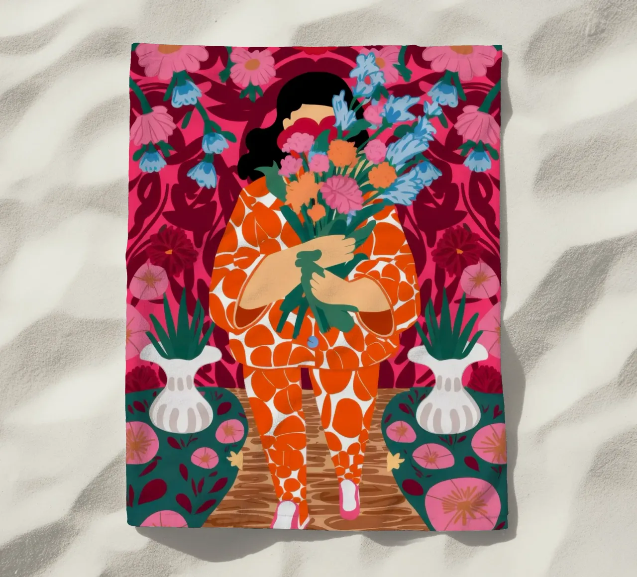 Giungla Pattern Fusion telo mare da Bara Suara