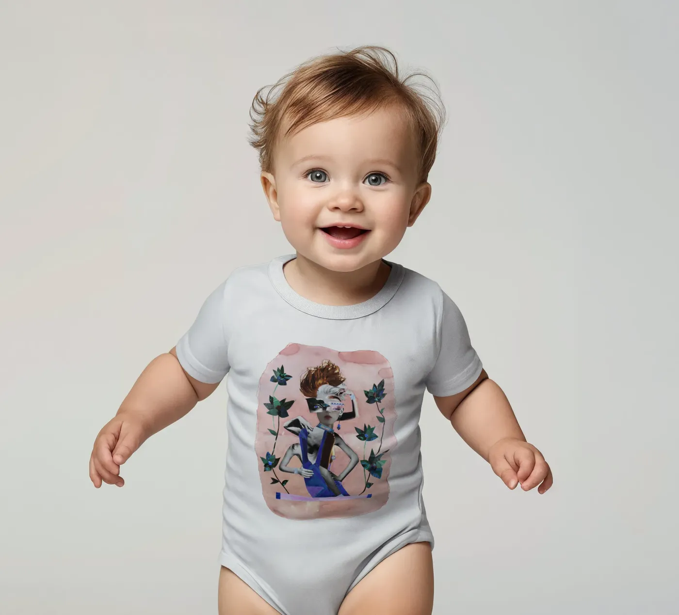 Funky Monkey Kurzarm Babybody von Paperheartmixx