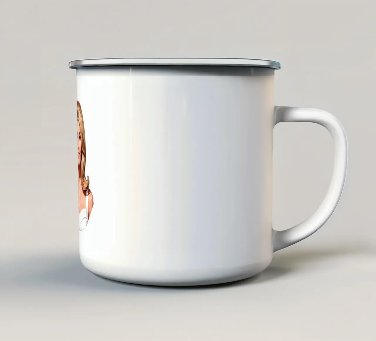 Sharon Tate Low poly tazza in smalto da Low Profile