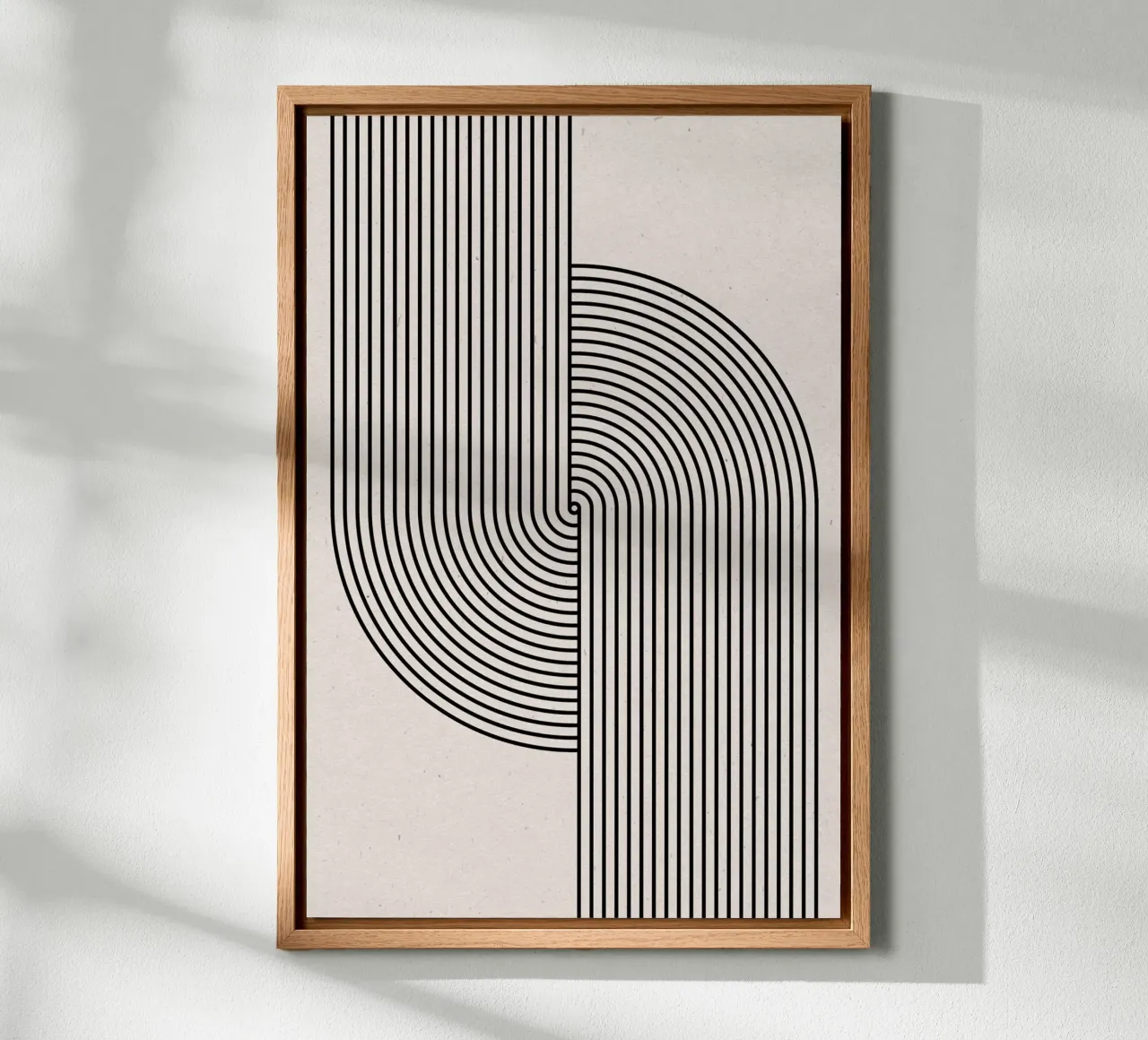 Mideeuwse moderne compositie canvas met Baklijst van The Miuus Studio