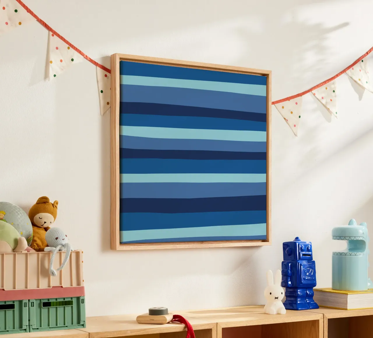 Le strisce di colore erano 10 tela con Cornice a cassetta da Little Dean
