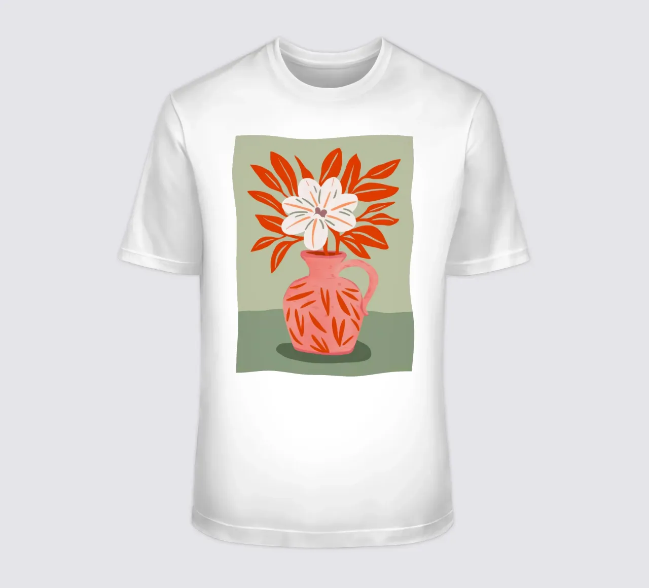 Vaso di papaveri semplice t-shirt da Nova Glaze
