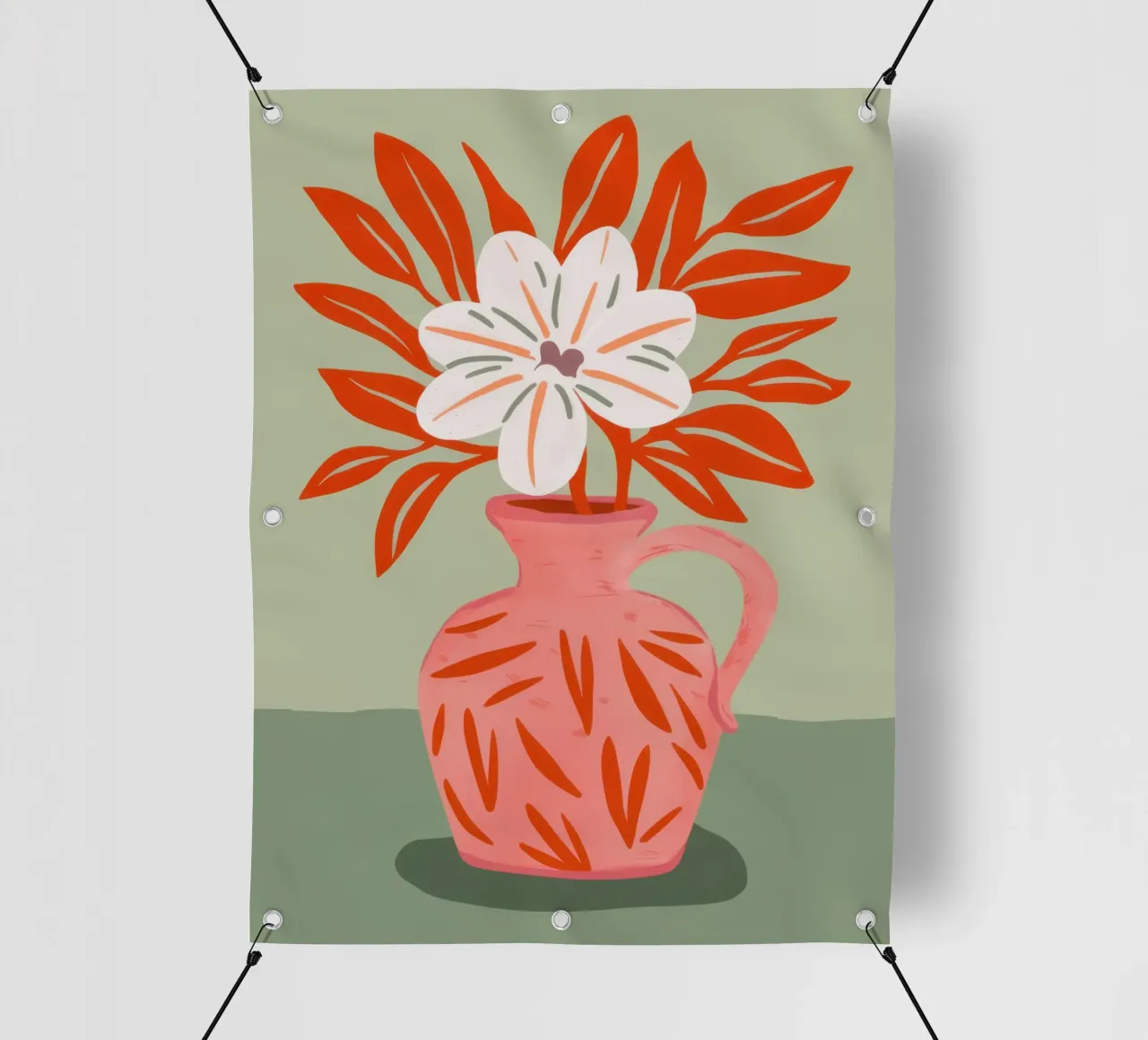 Vaso di papaveri semplice telo in pvc da Nova Glaze