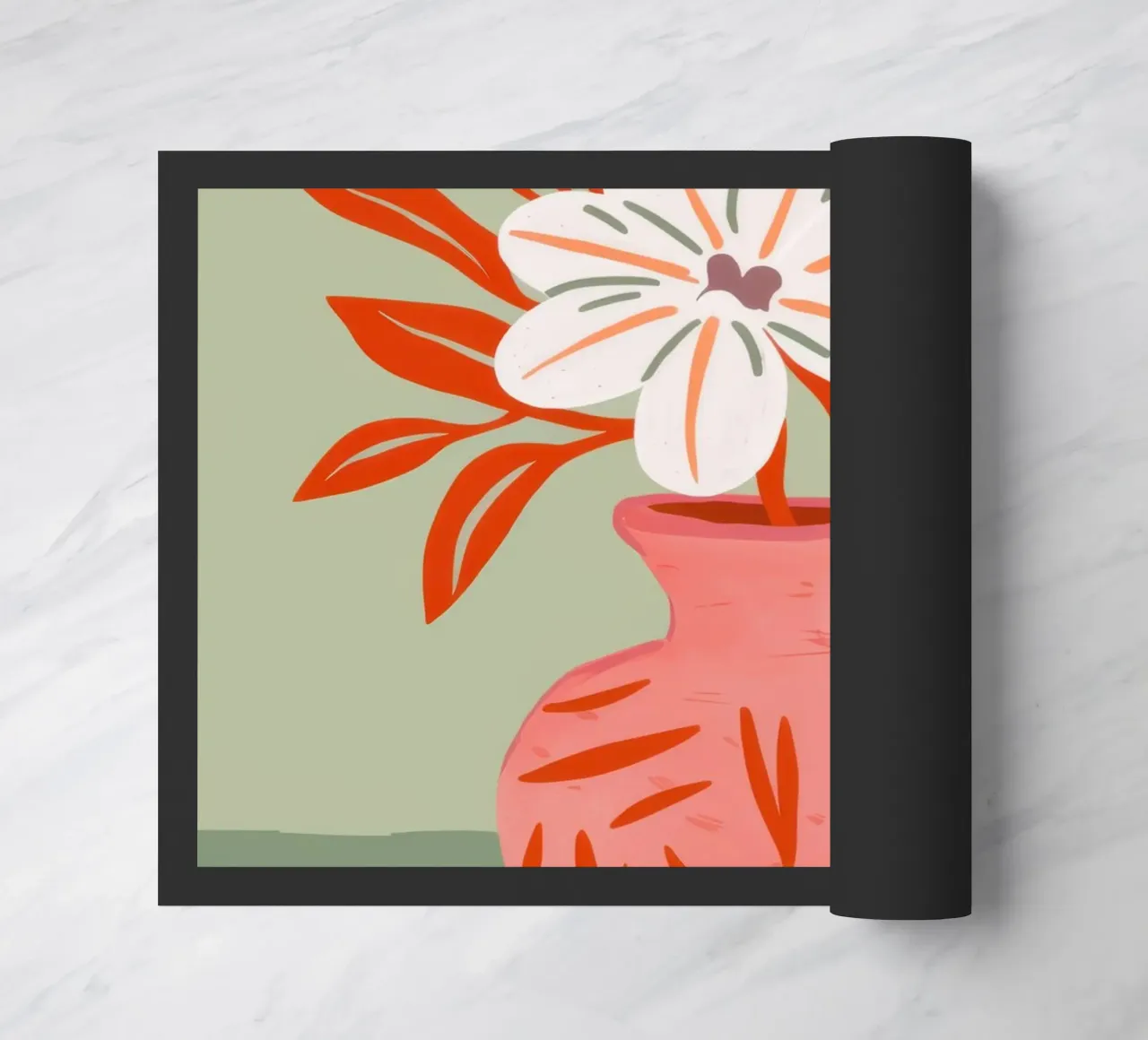 Vaso di papaveri semplice zerbino da Nova Glaze