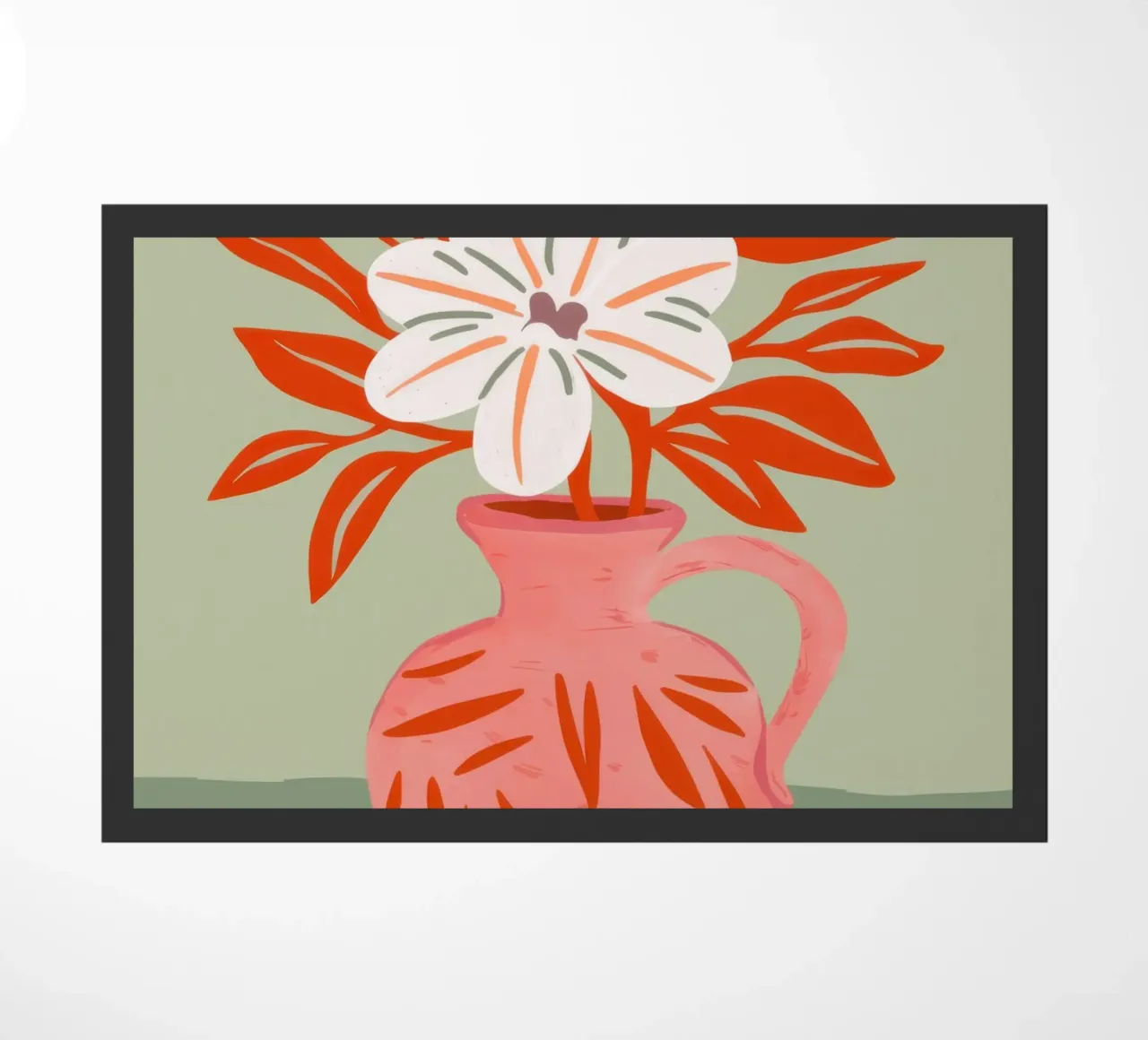 Vaso di papaveri semplice zerbino da Nova Glaze