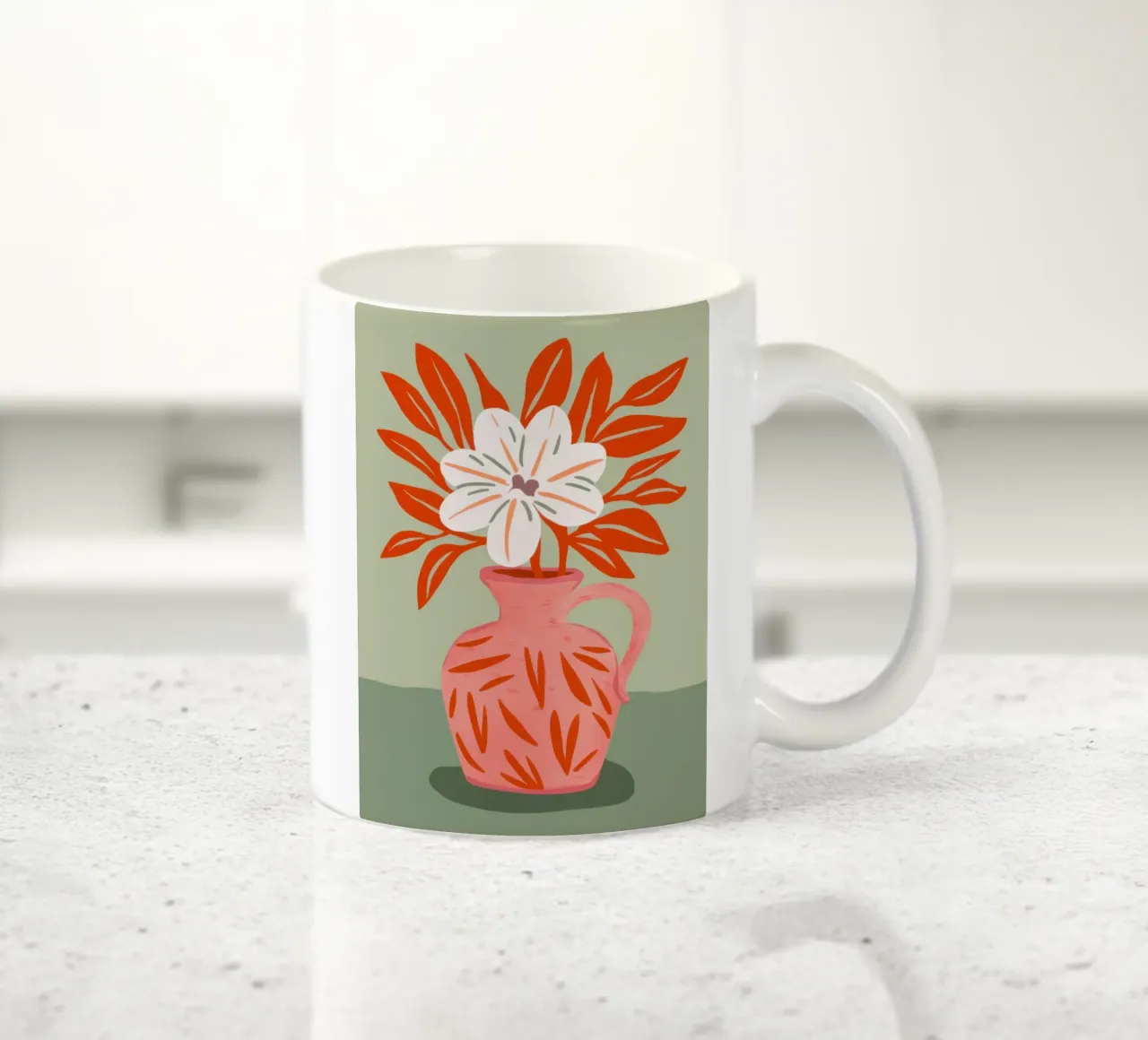 Vaso di papaveri semplice tazza in ceramica da Nova Glaze