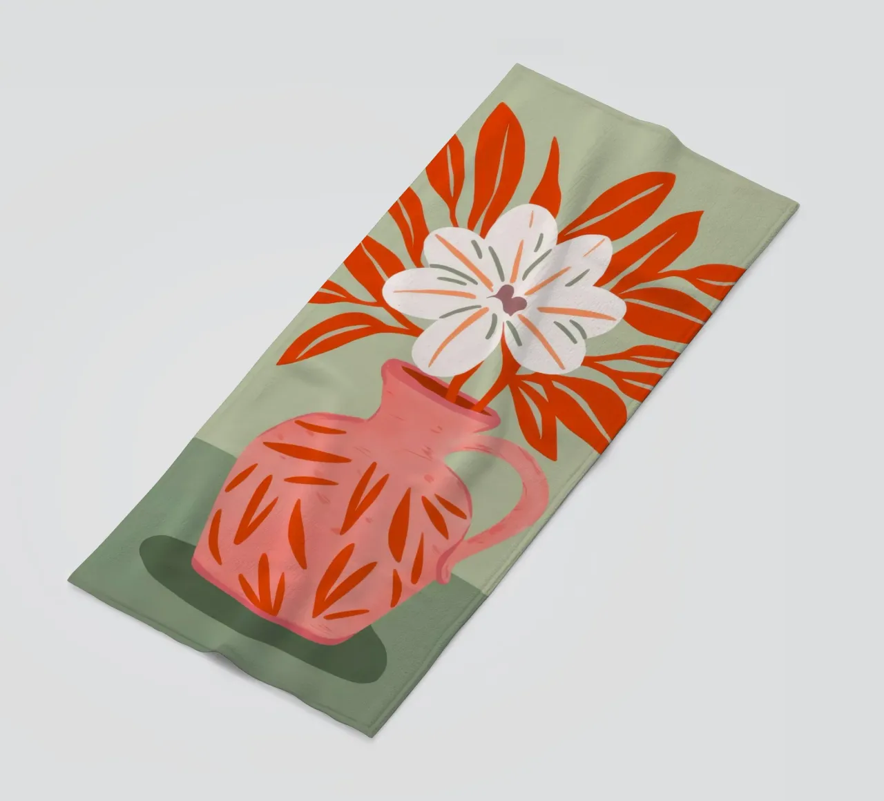 Vaso di papaveri semplice telo mare da Nova Glaze