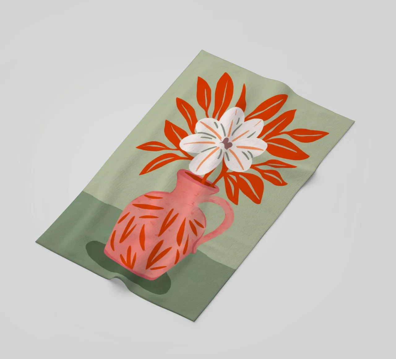 Vaso di papaveri semplice telo mare da Nova Glaze