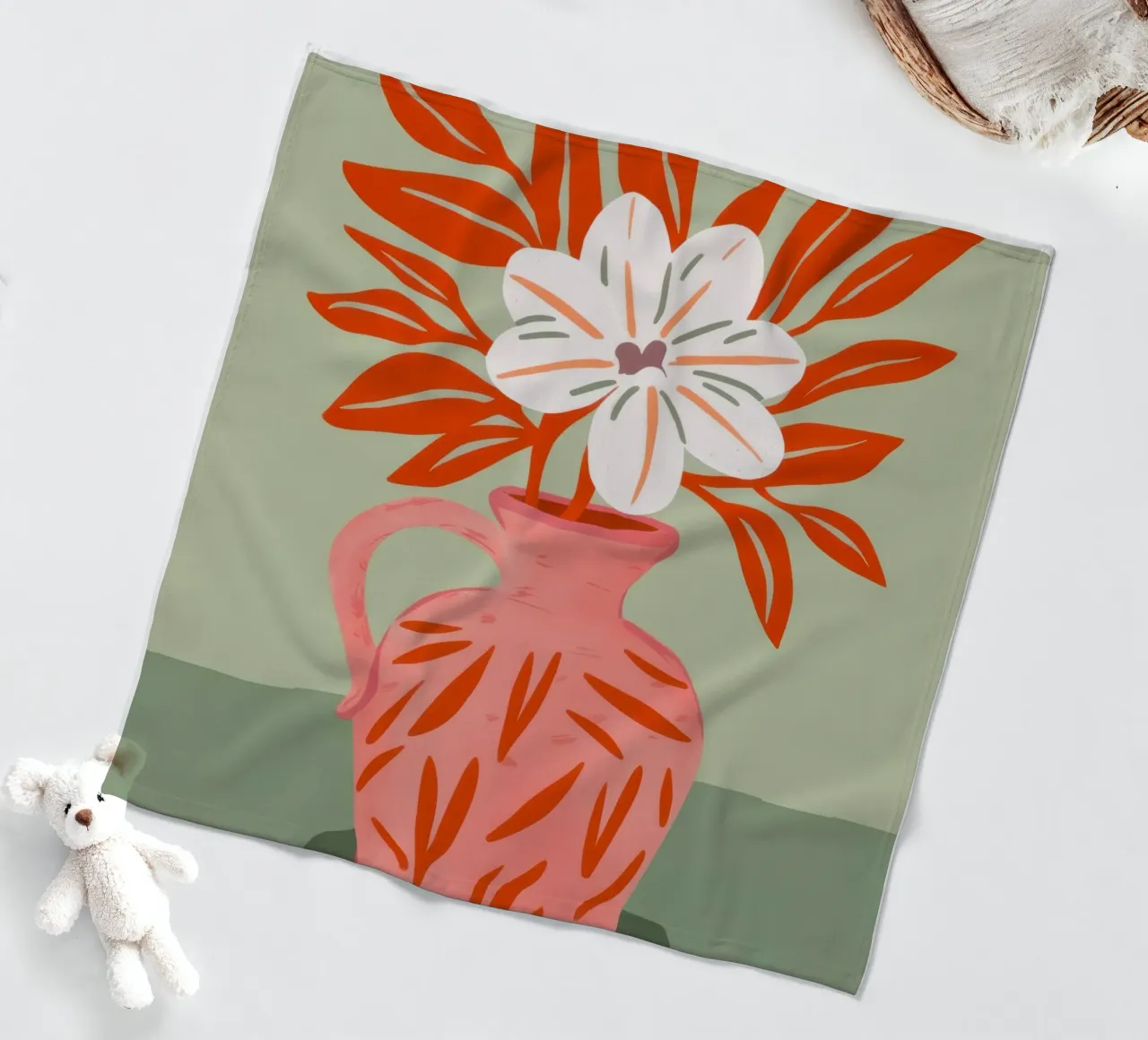 Vaso di papaveri semplice coperta in pile da Nova Glaze
