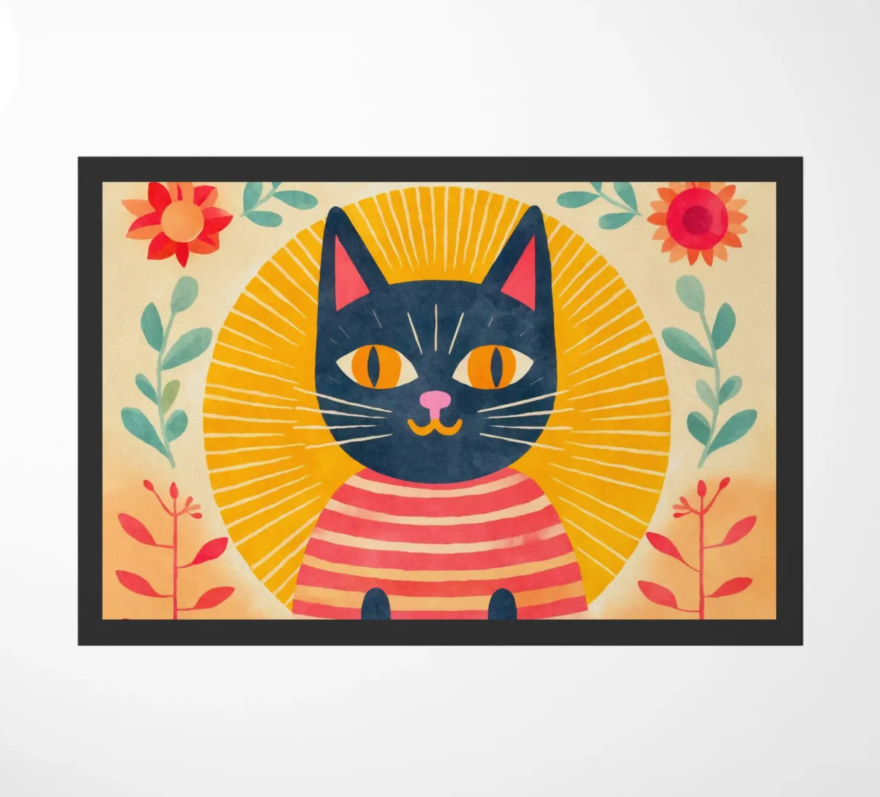 Sunshine Kitty doormat by Andrea Haase Animal Love