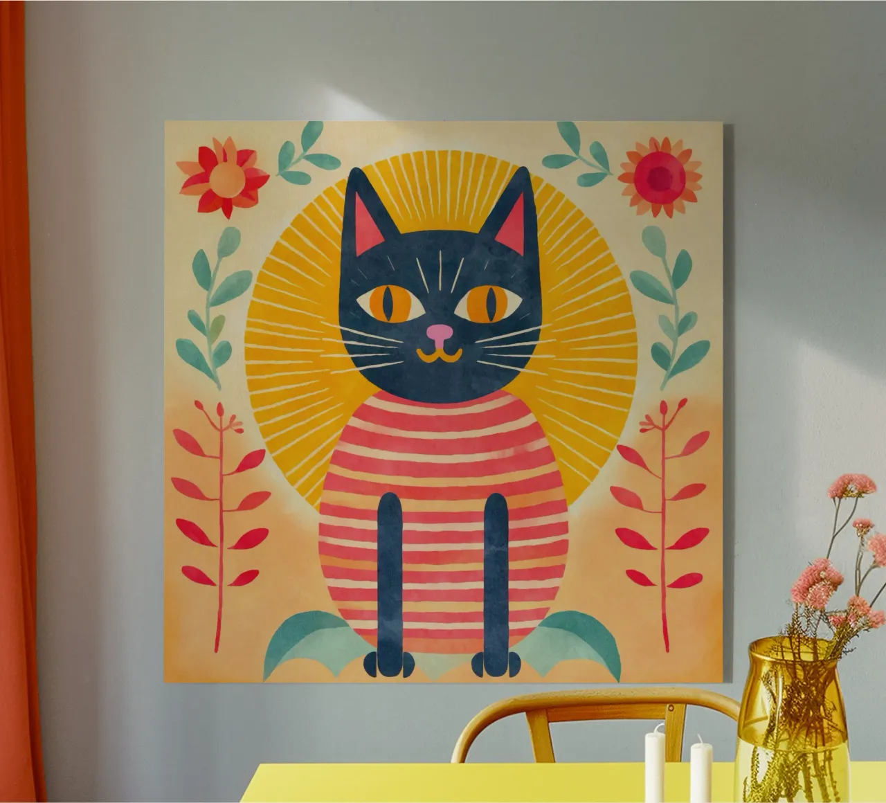 Sunshine Kitty plexiglass da Andrea Haase Animal Love