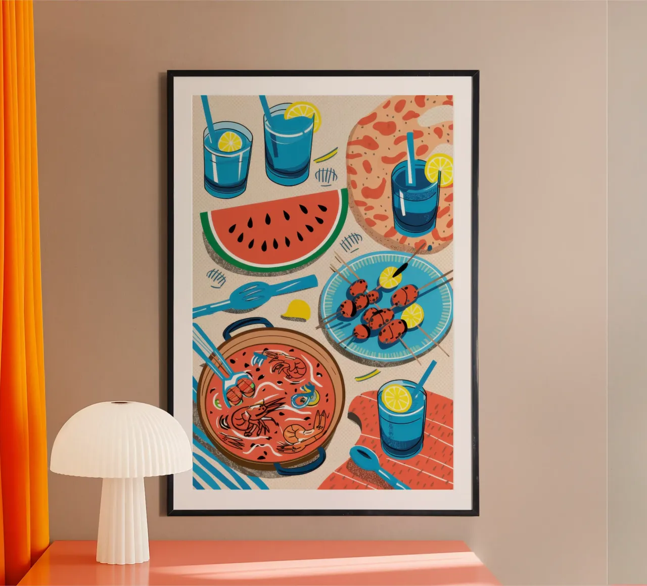 Azure Summer Feast Poster von Bara Suara
