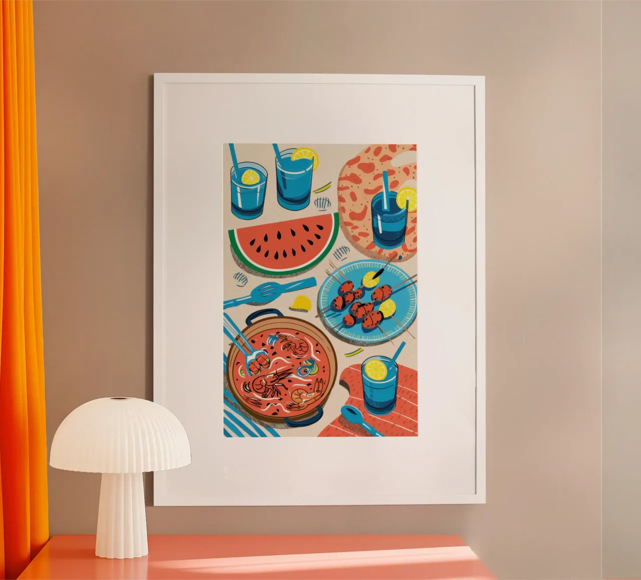Azure Summer Feast Poster von Bara Suara