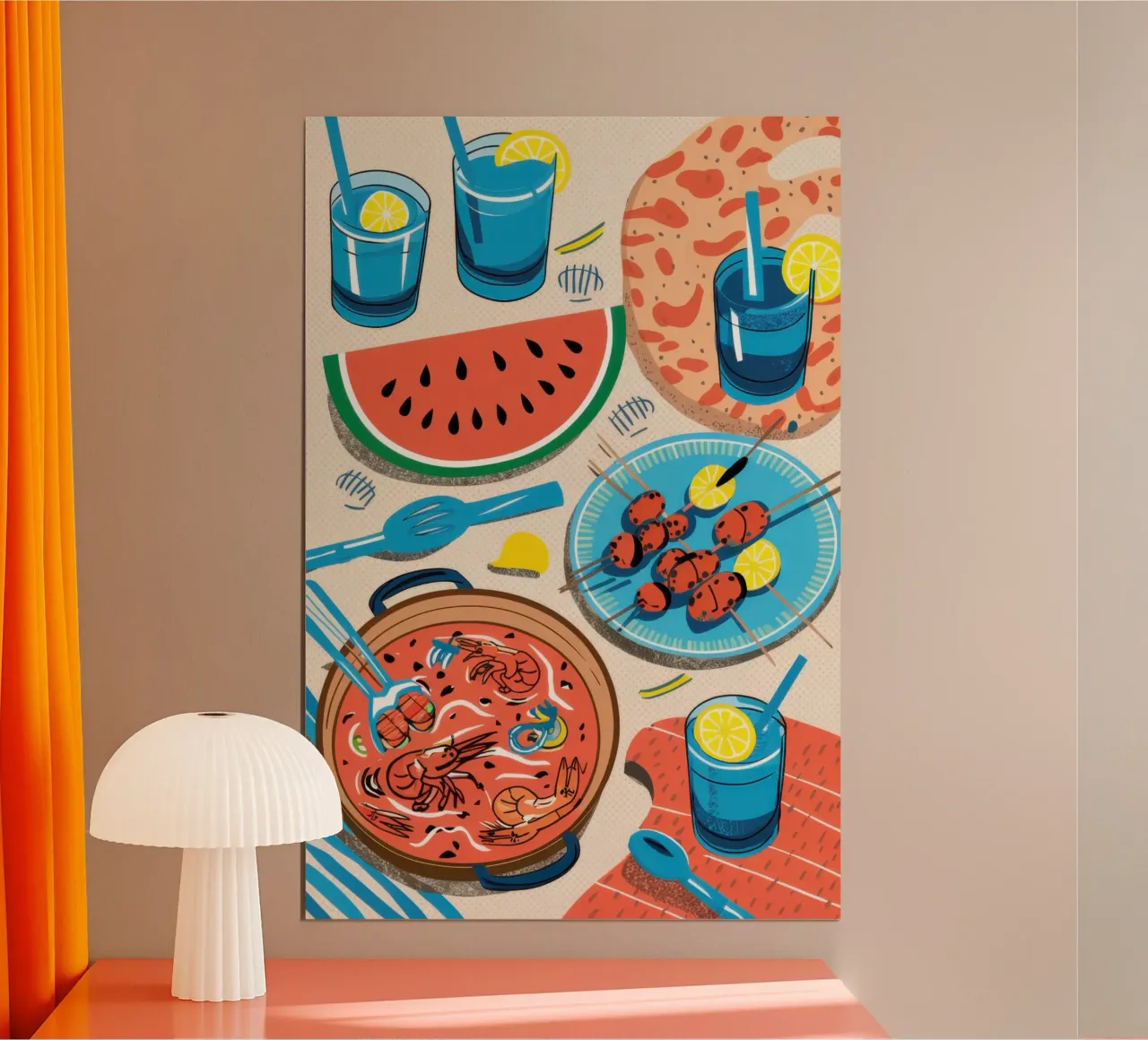 Azure Summer Feast Poster von Bara Suara