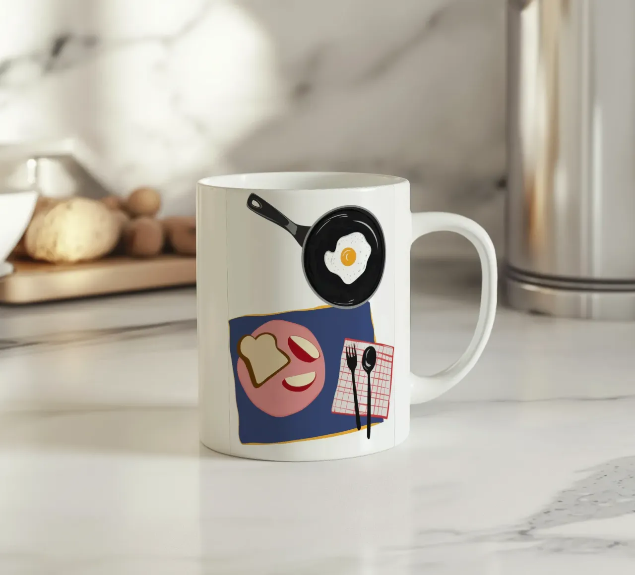 Breakfast Deconstructed ceramic mug by Nova Glaze