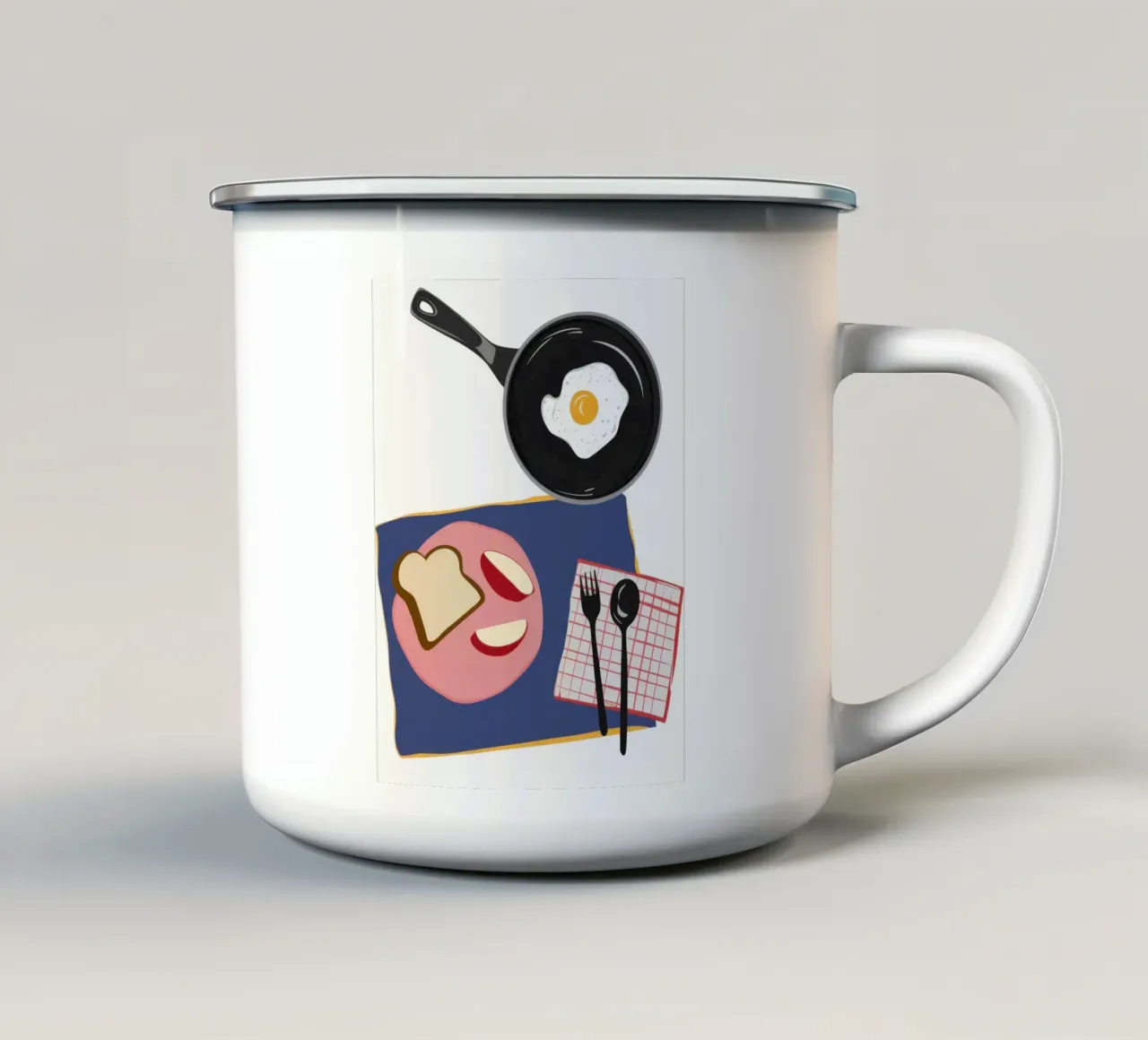 Colazione decostruita tazza in smalto da Nova Glaze