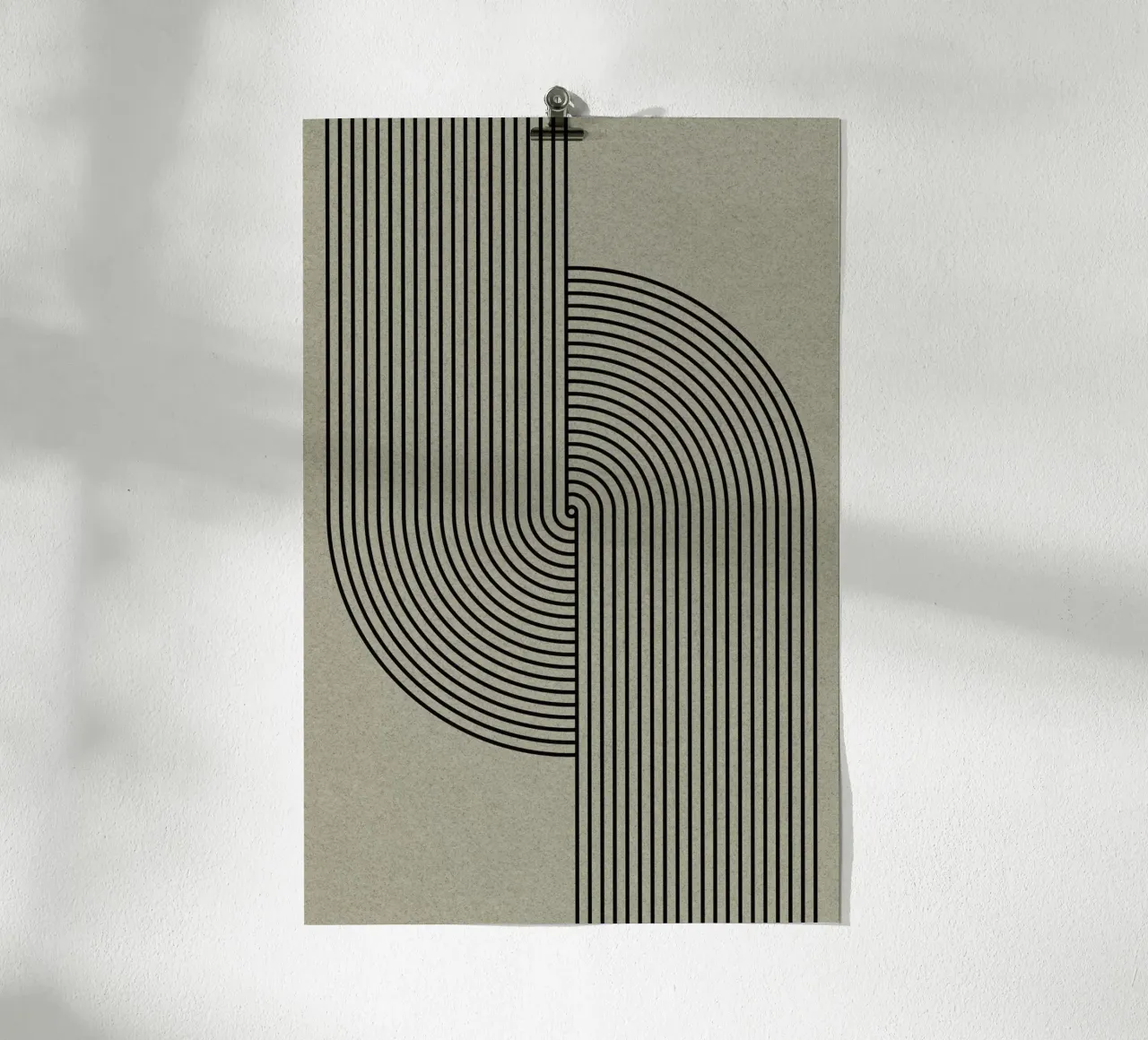Verde Mid Century Modern poster da The Miuus Studio