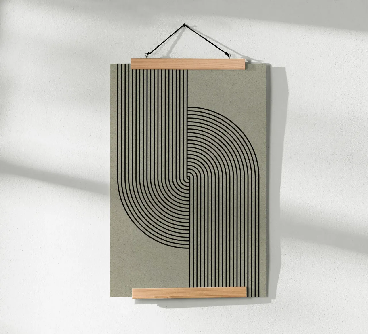 Verde Mid Century Modern poster da The Miuus Studio