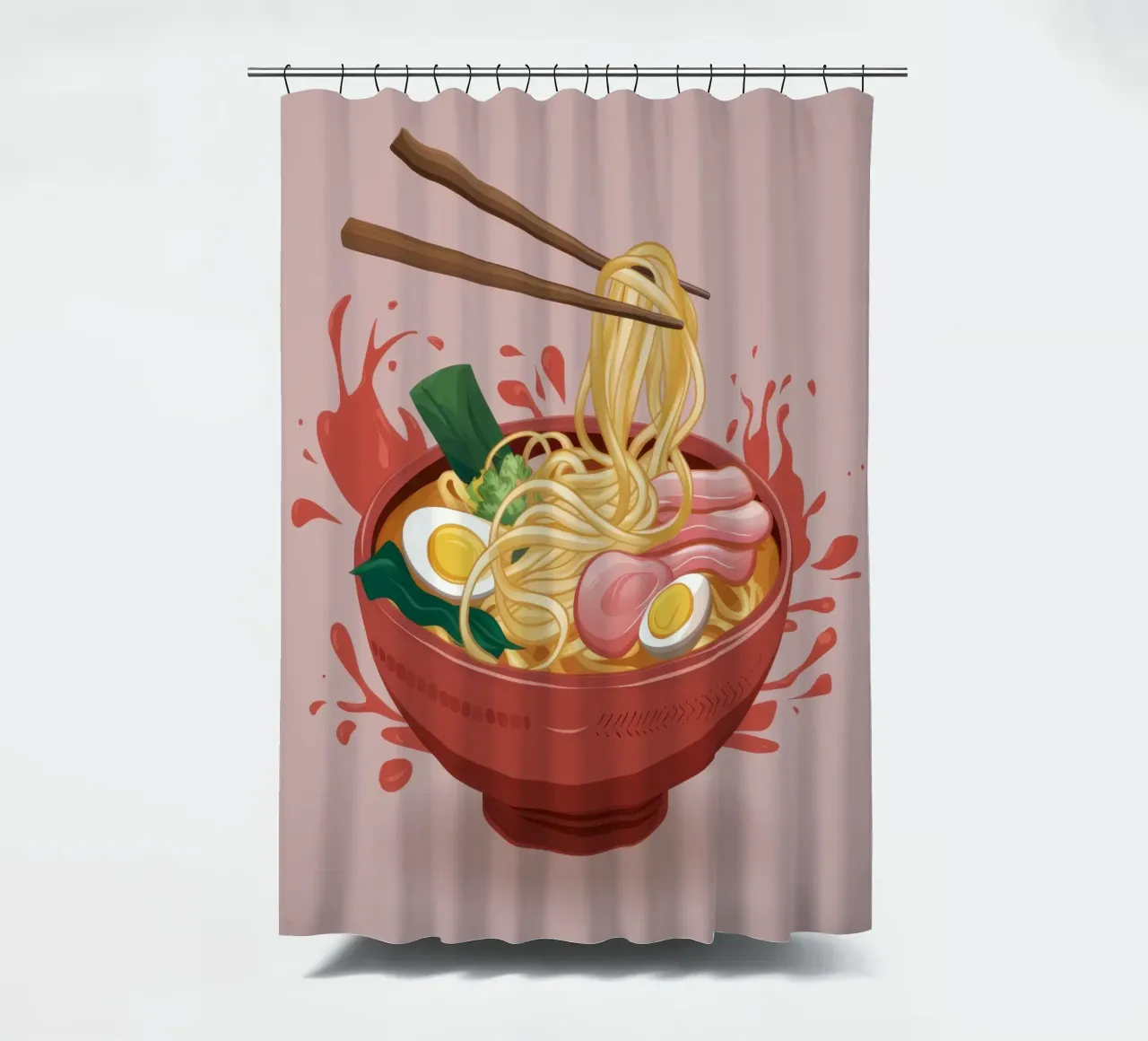 Explosive Ramen Splash Duschvorhang von Snow Mist