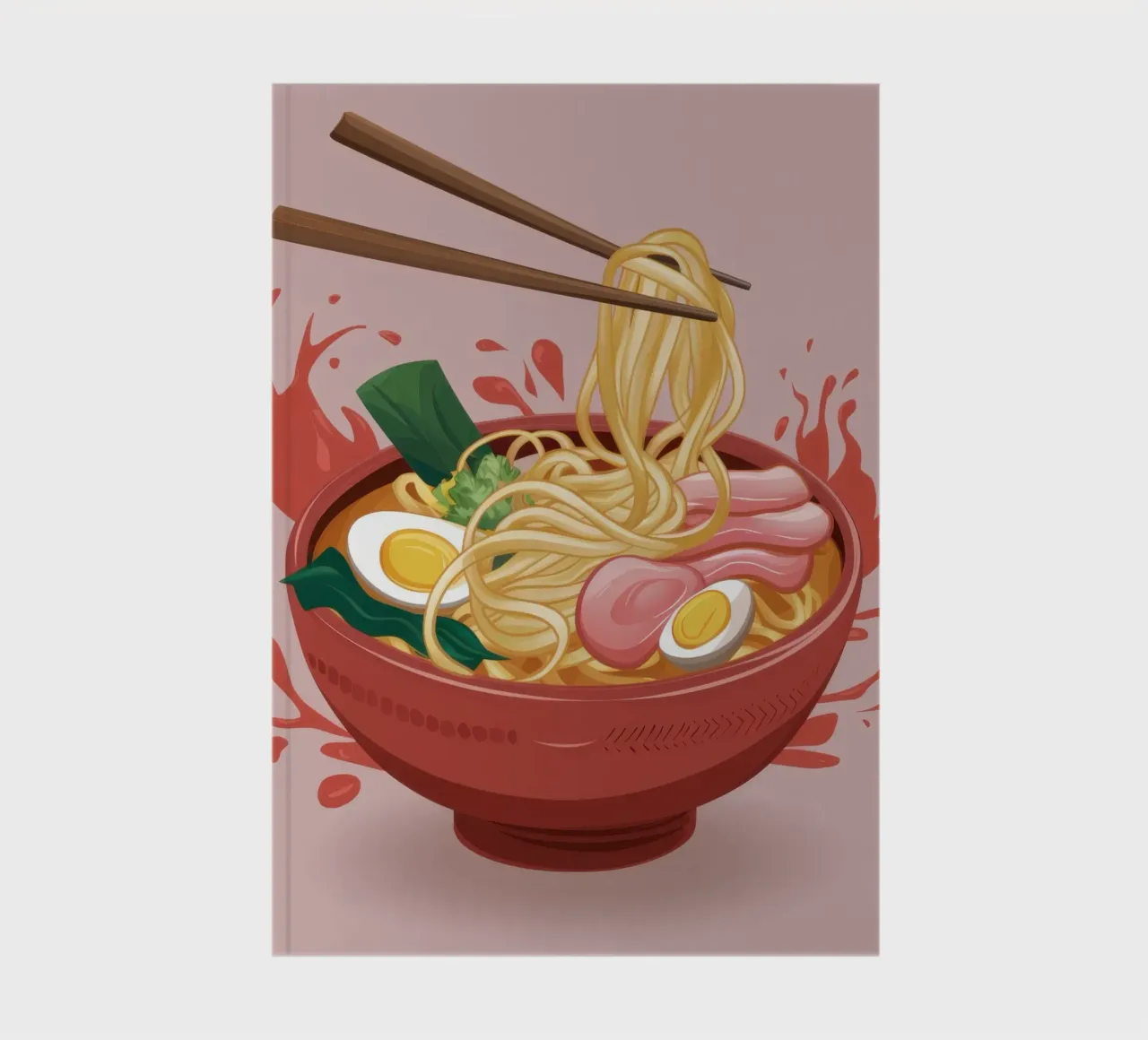 Explosive Ramen Splash notebook by Snow Mist