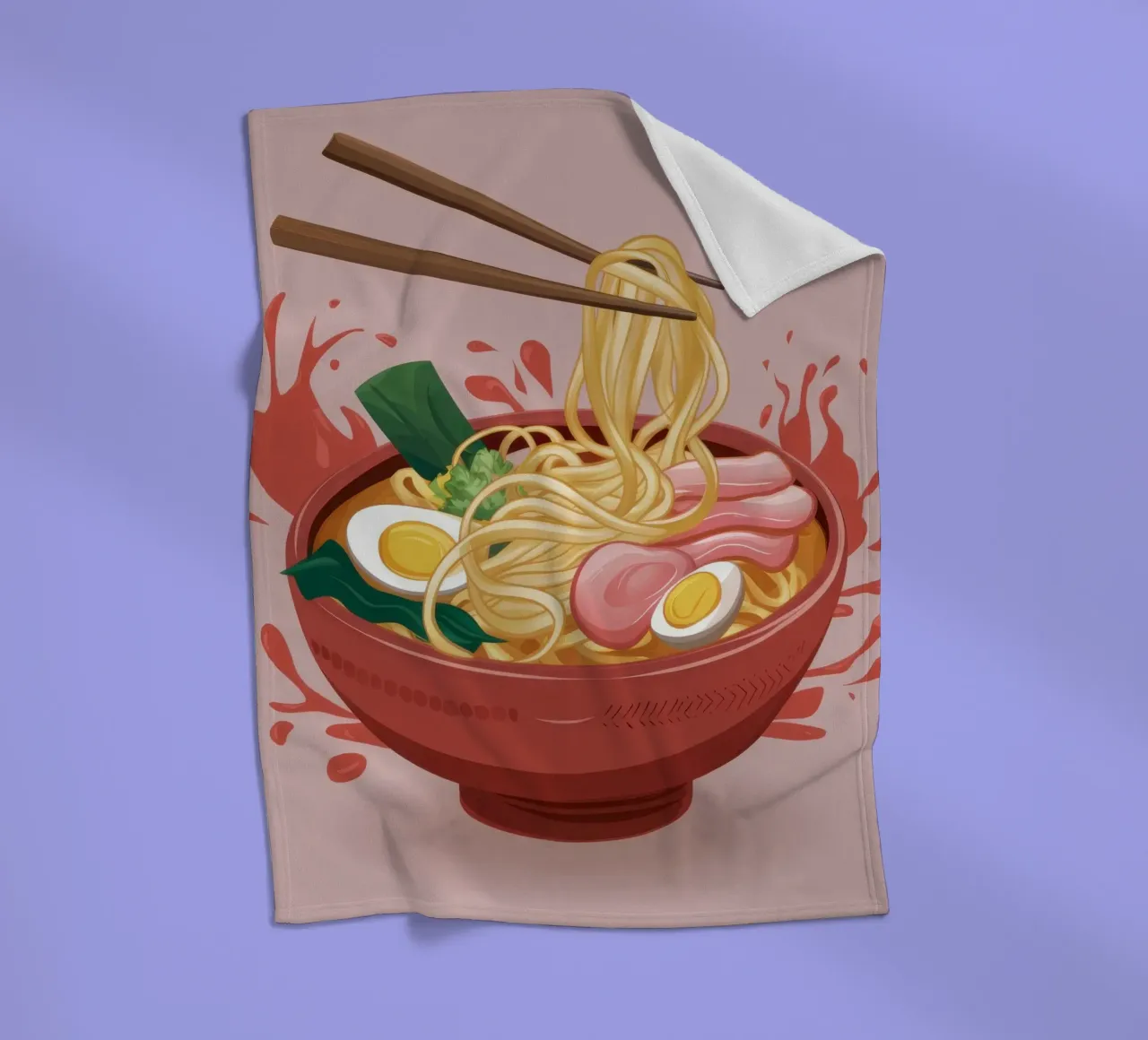 Explosive Ramen Splash Fleecedecke von Snow Mist