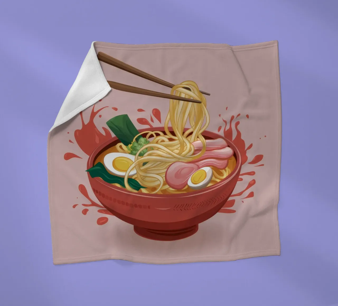Explosive Ramen Splash Fleecedecke von Snow Mist