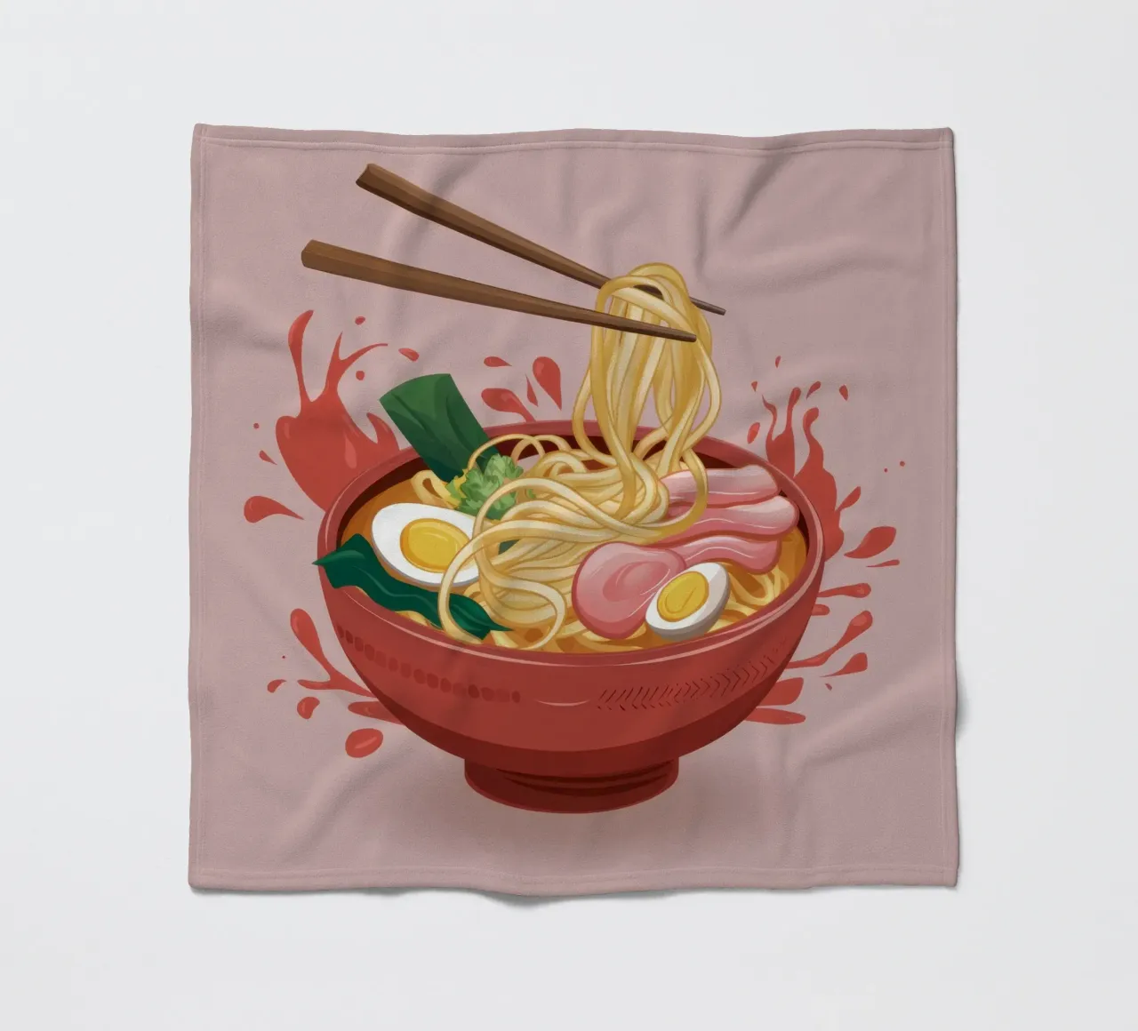 Explosive Ramen Splash Fleecedecke von Snow Mist