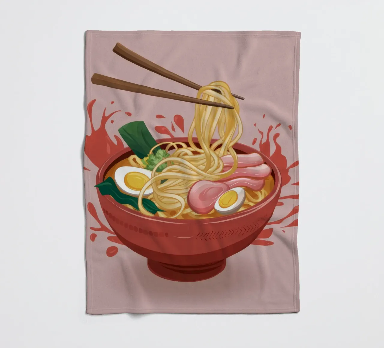 Explosive Ramen Splash Fleecedecke von Snow Mist