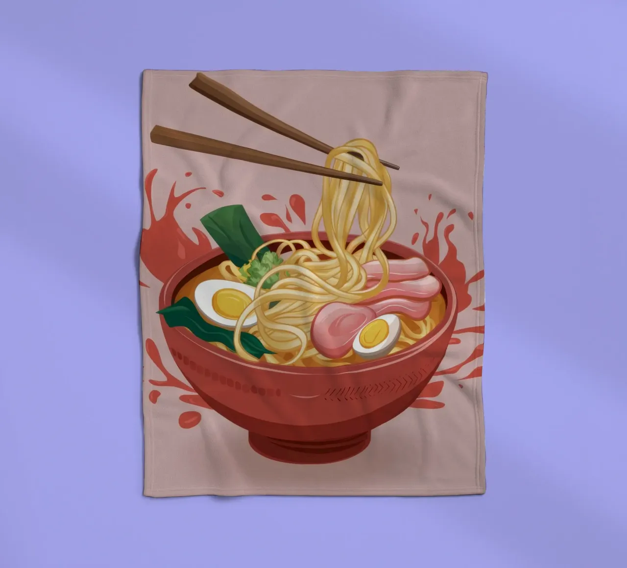 Explosive Ramen Splash Fleecedecke von Snow Mist