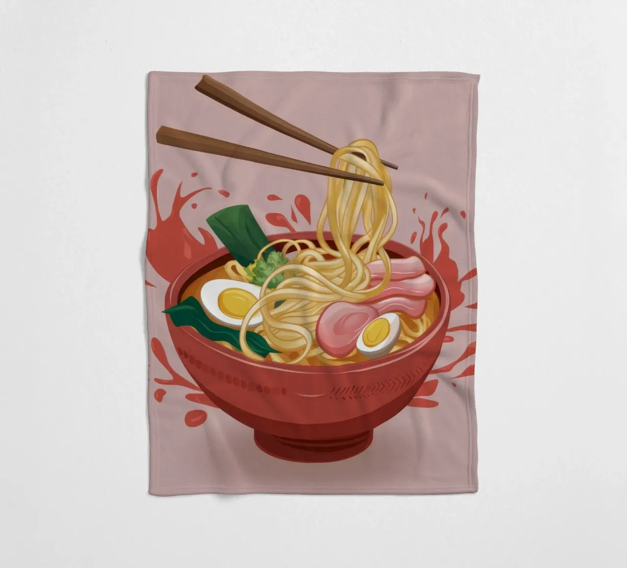 Explosive Ramen Splash Fleecedecke von Snow Mist