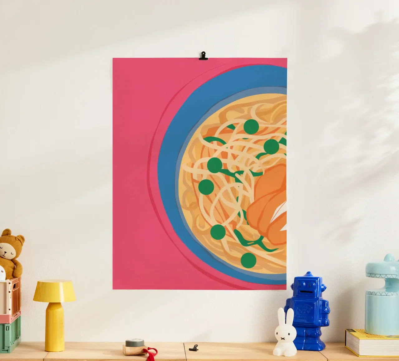 Tazón de fideos Primer plano poster de Nova Glaze
