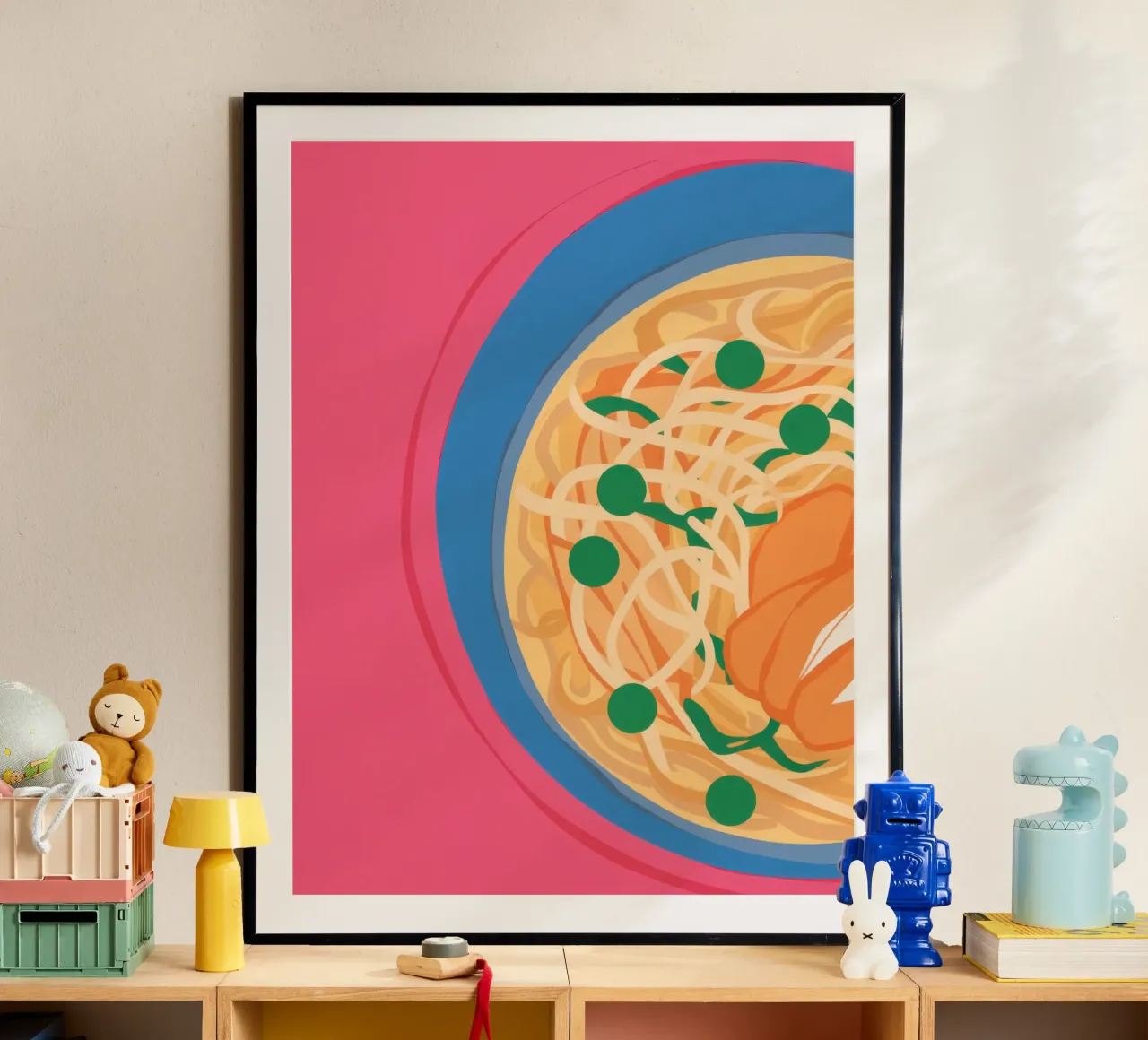 Tazón de fideos Primer plano poster de Nova Glaze