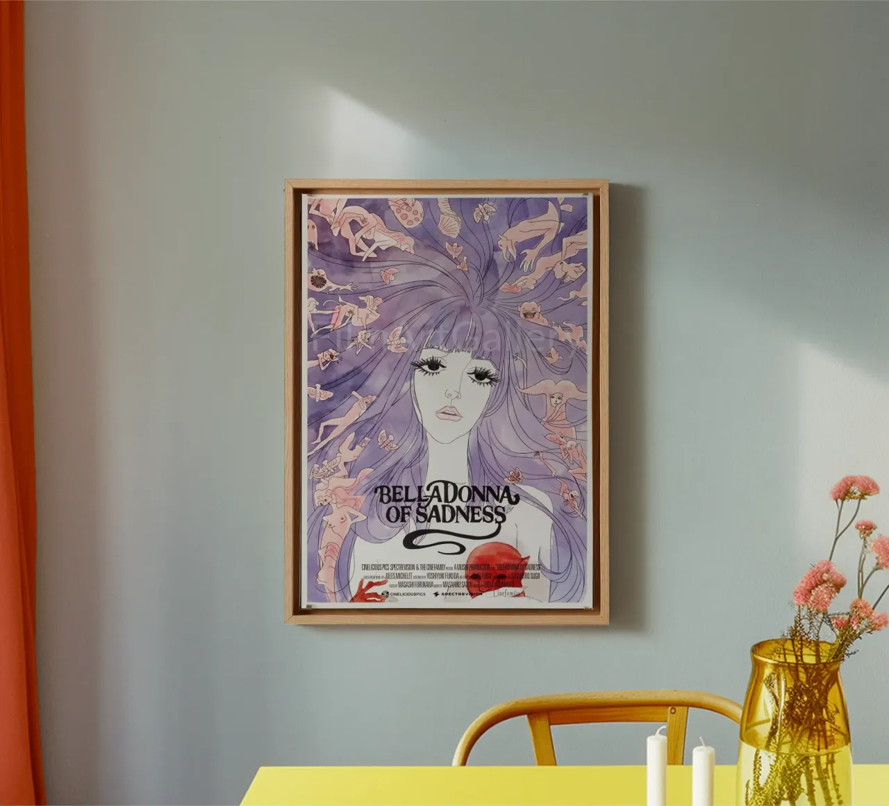 belladonna of sadness movie posters canvas with Floater frame by Junior Harrington