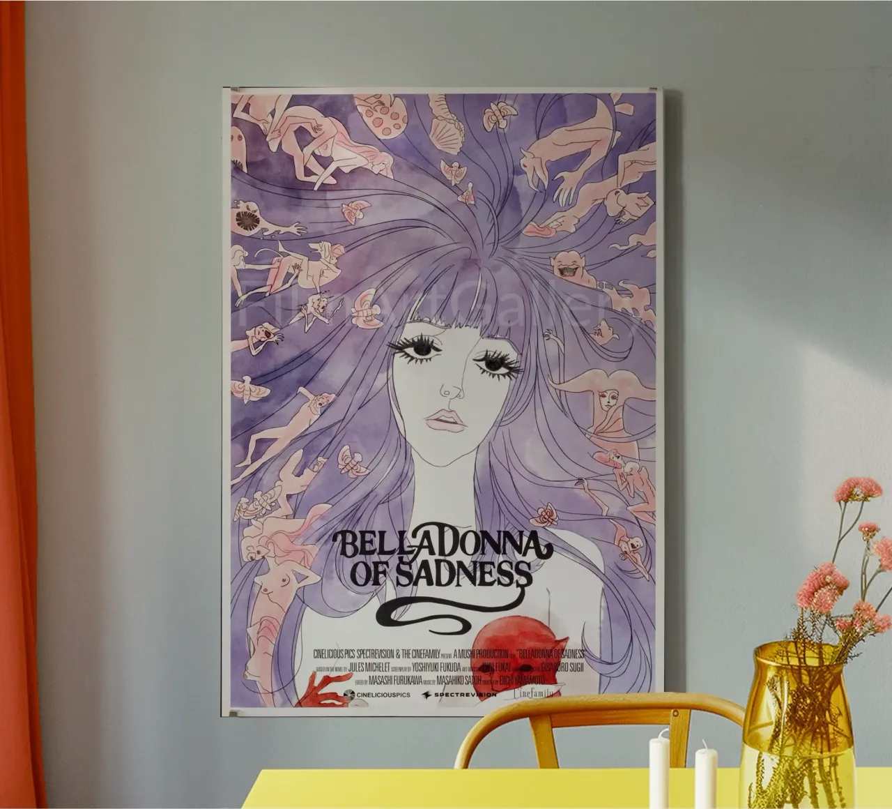 belladonna of sadness movie posters canvas with Floater frame by Junior Harrington