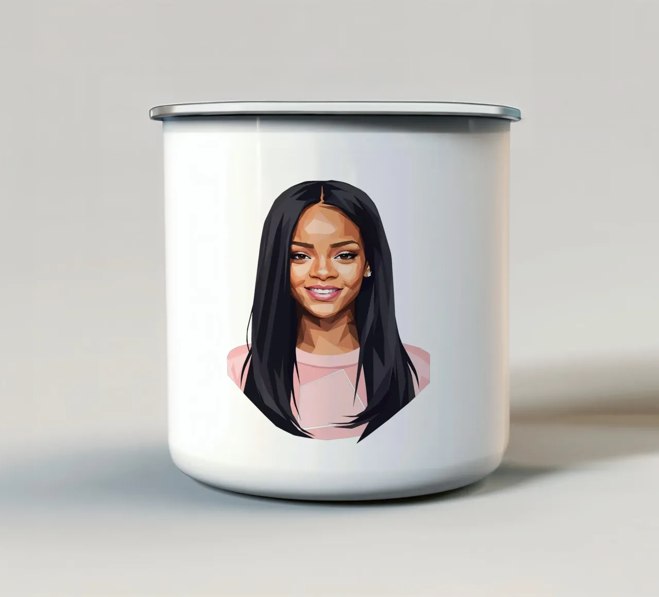 Rihanna Lowpoly tazza in smalto da Low Profile