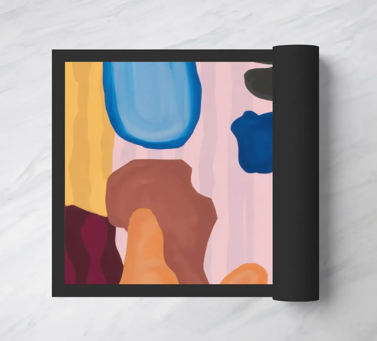 Abstract Bodily Forms doormat by Snow Mist