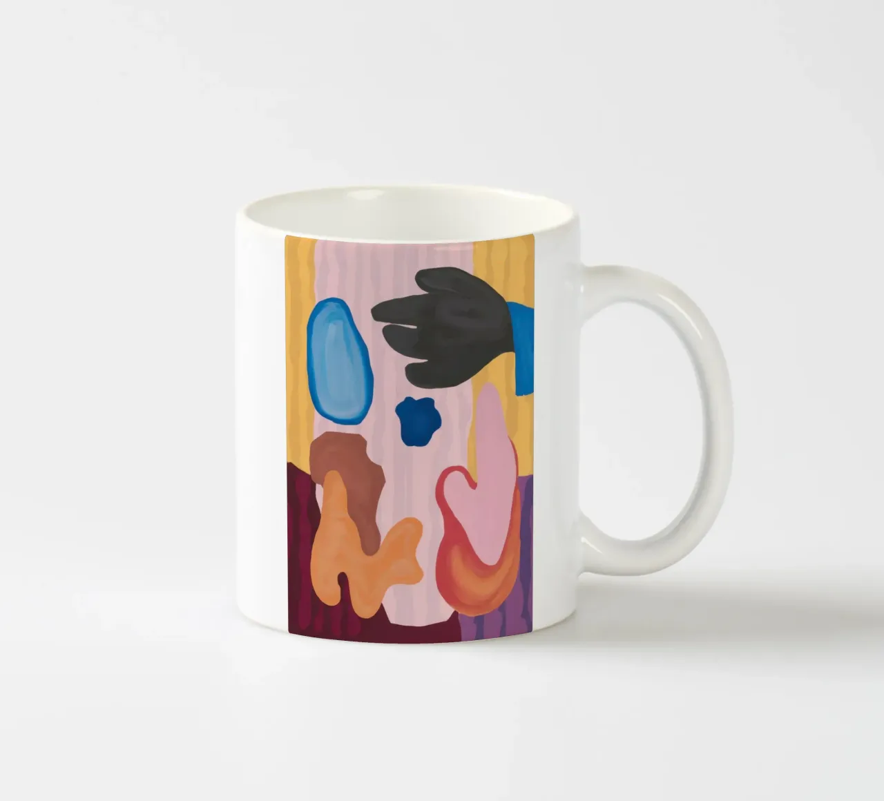 Forme corporee astratte tazza in ceramica da Snow Mist