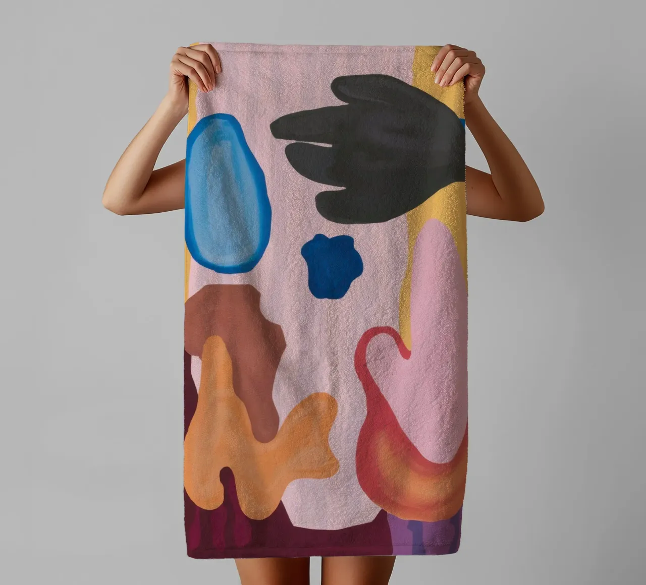 Abstract Bodily Forms towel by Snow Mist