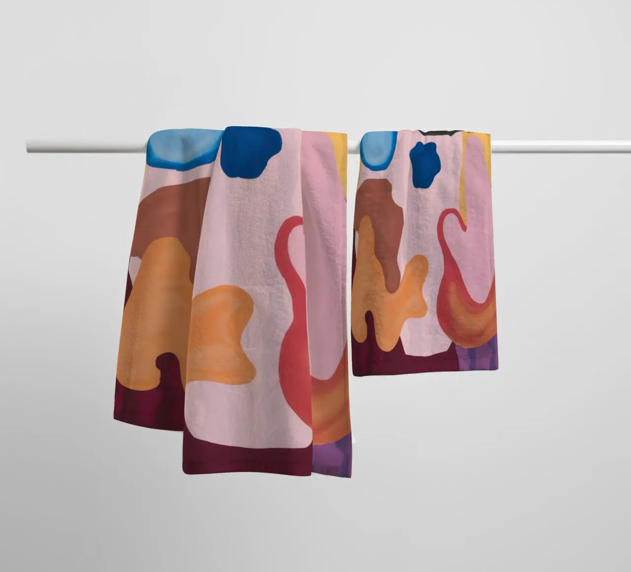 Abstract Bodily Forms towel by Snow Mist