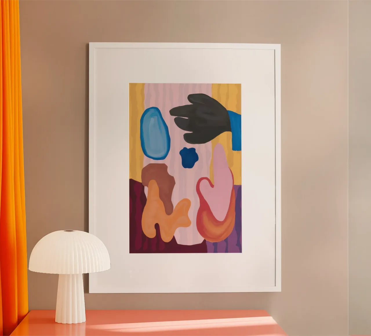 Forme corporee astratte poster con telaio in plastica da Snow Mist