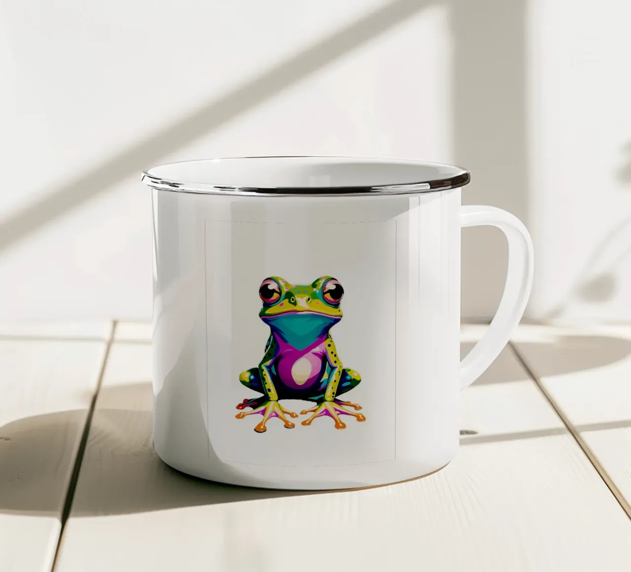 Frog Colorful tazza in smalto da Musadad Shop
