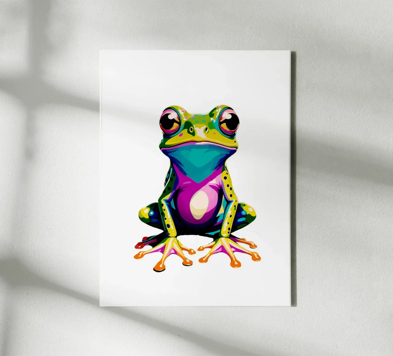 Frog Colorful tela con Cornice a cassetta da Musadad Shop