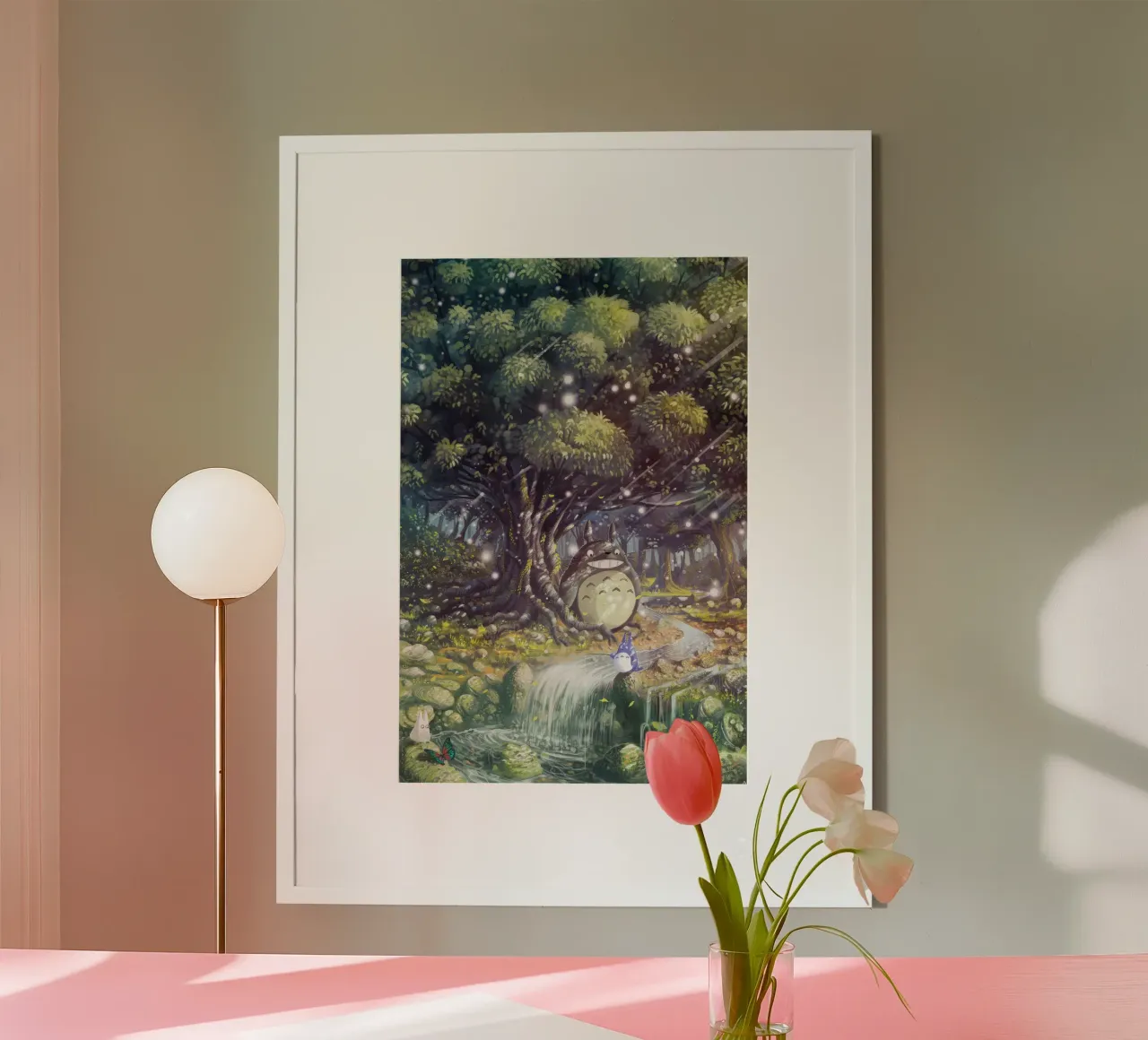 Paradiso Magico Totoro poster con telaio in alluminio da Junior Harrington