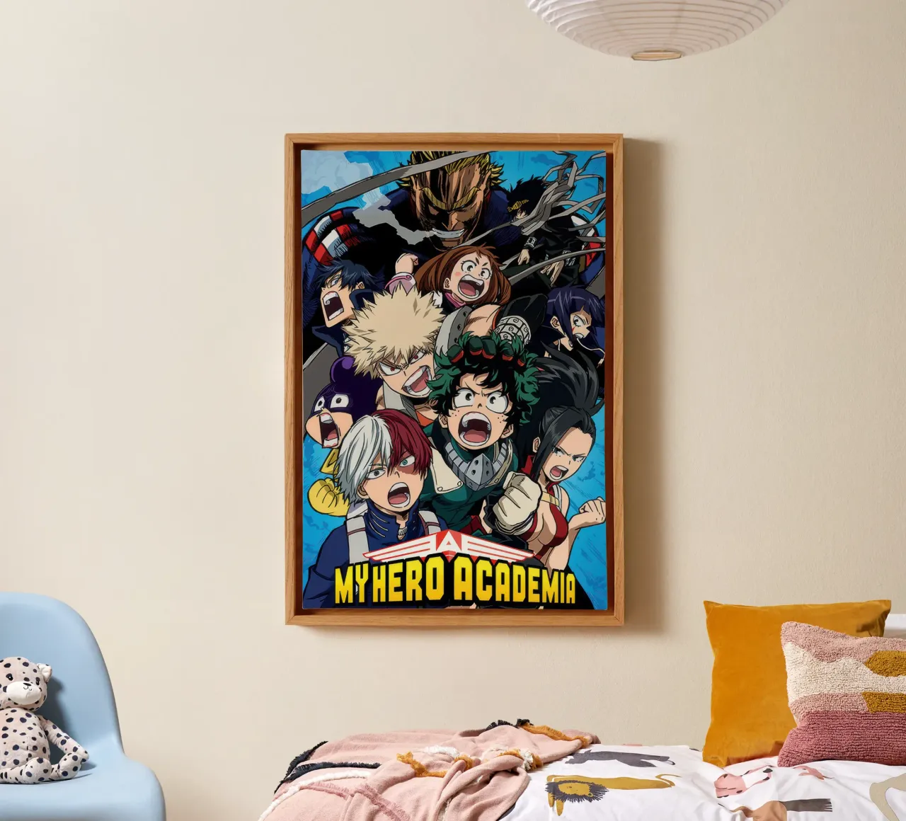 My Hero Academia - Cobalt Blast Group canvas with Floater frame by Junior Harrington