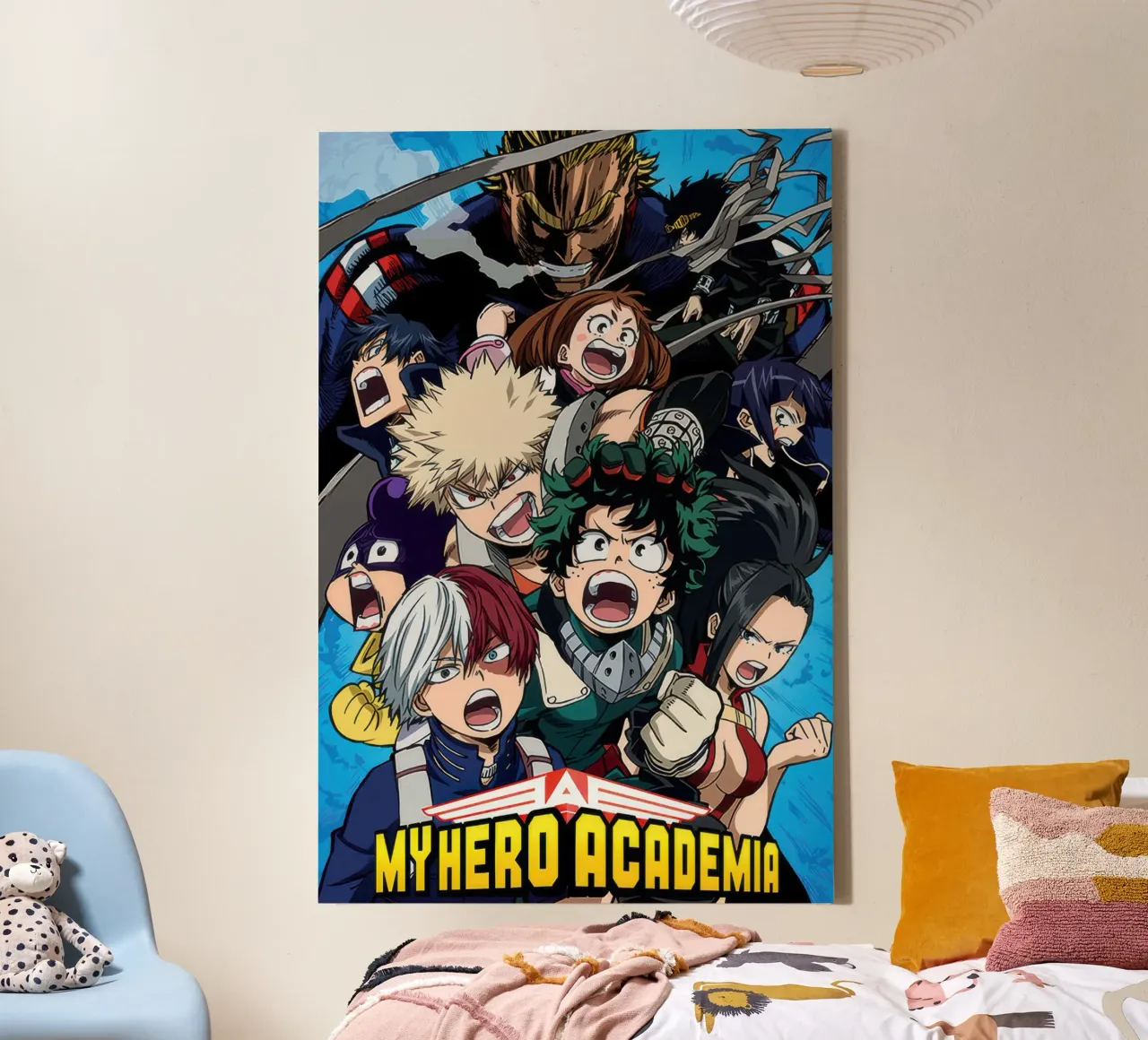 My Hero Academia - Cobalt Blast Group canvas with Floater frame by Junior Harrington
