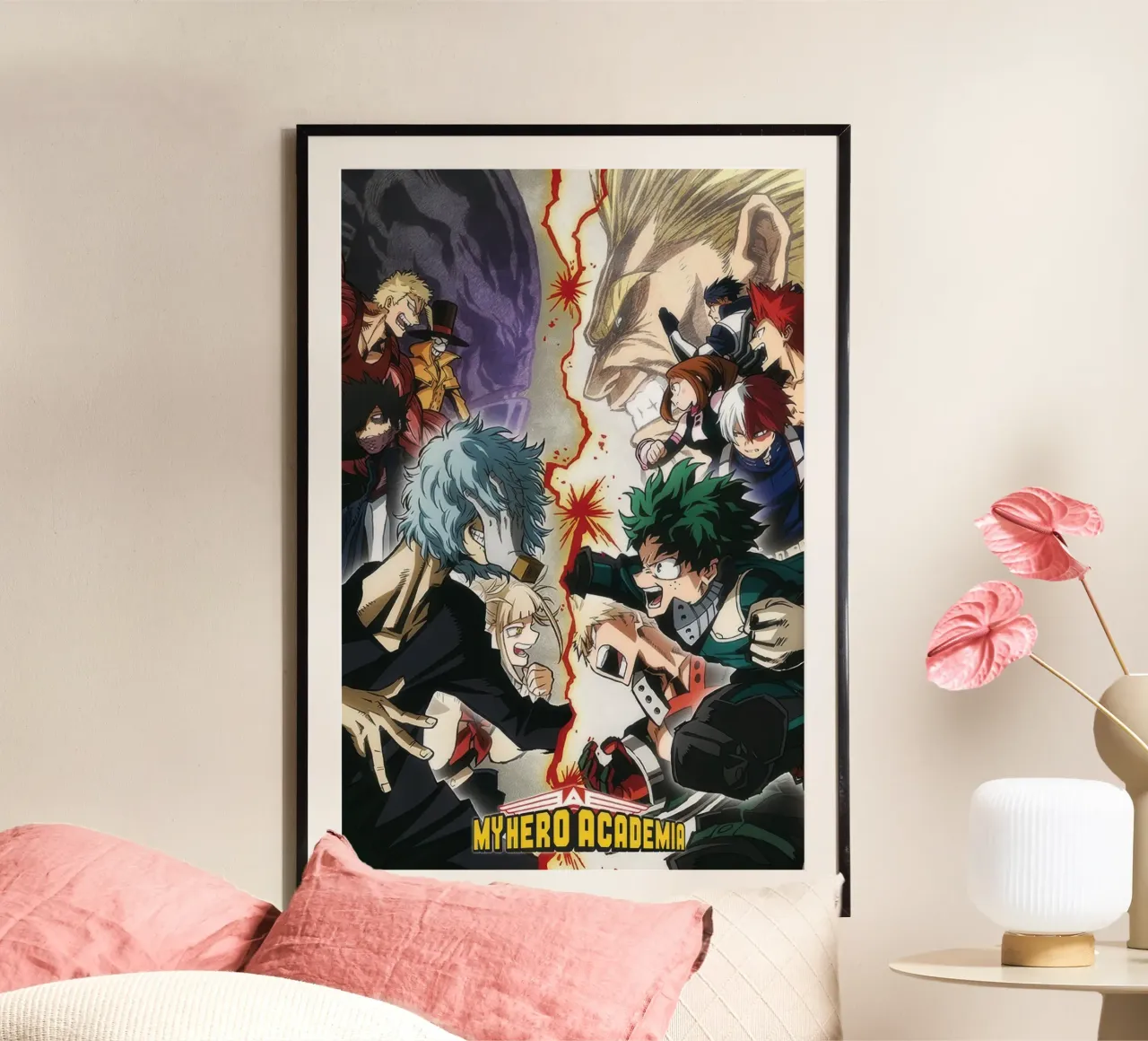 My Hero Academia - Eroi VS. Cattivi poster con telaio in legno da Junior Harrington
