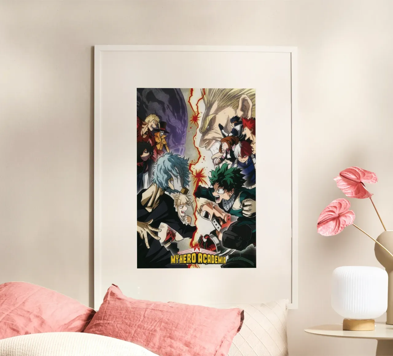 My Hero Academia - Eroi VS. Cattivi poster con telaio in legno da Junior Harrington
