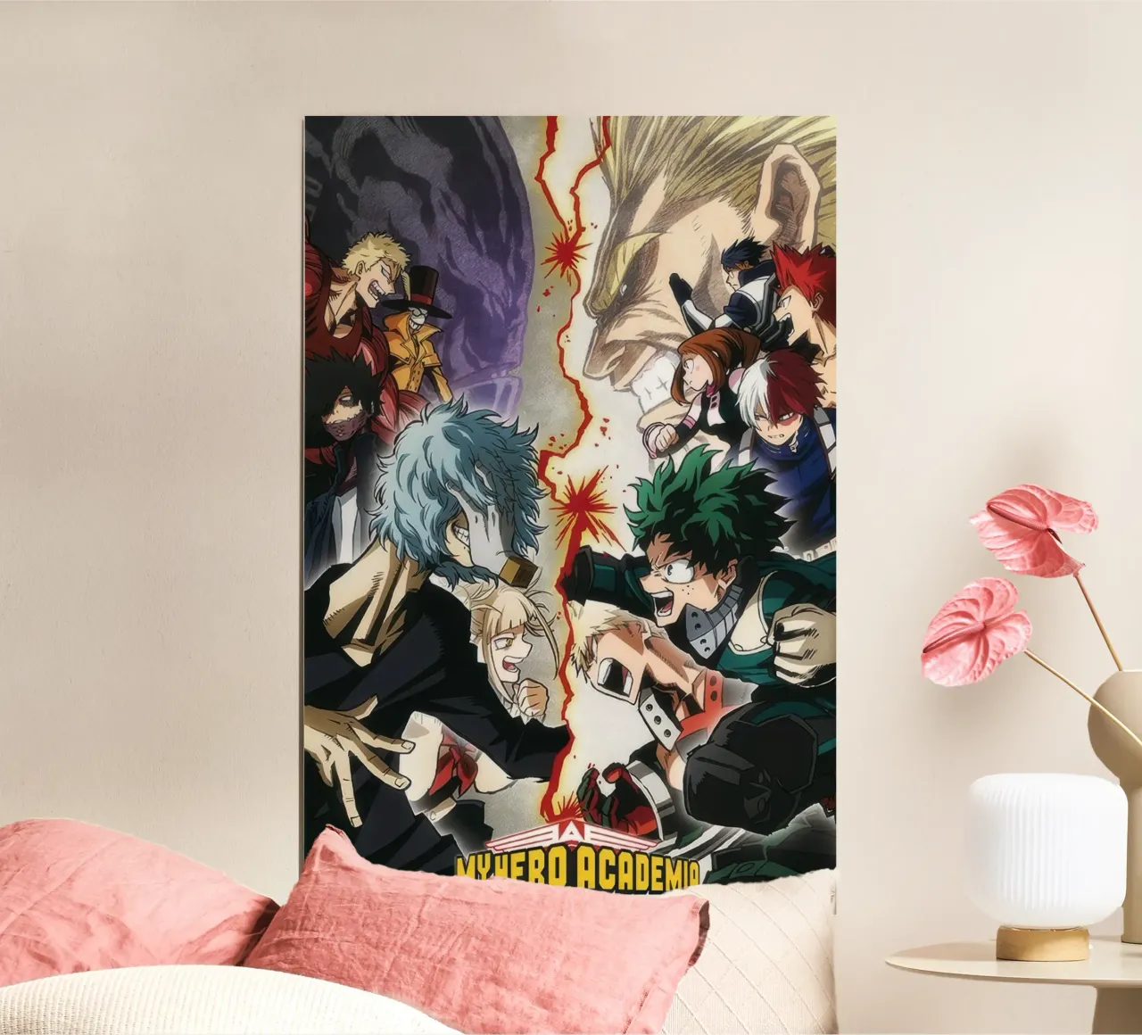 My Hero Academia - Eroi VS. Cattivi poster con telaio in legno da Junior Harrington